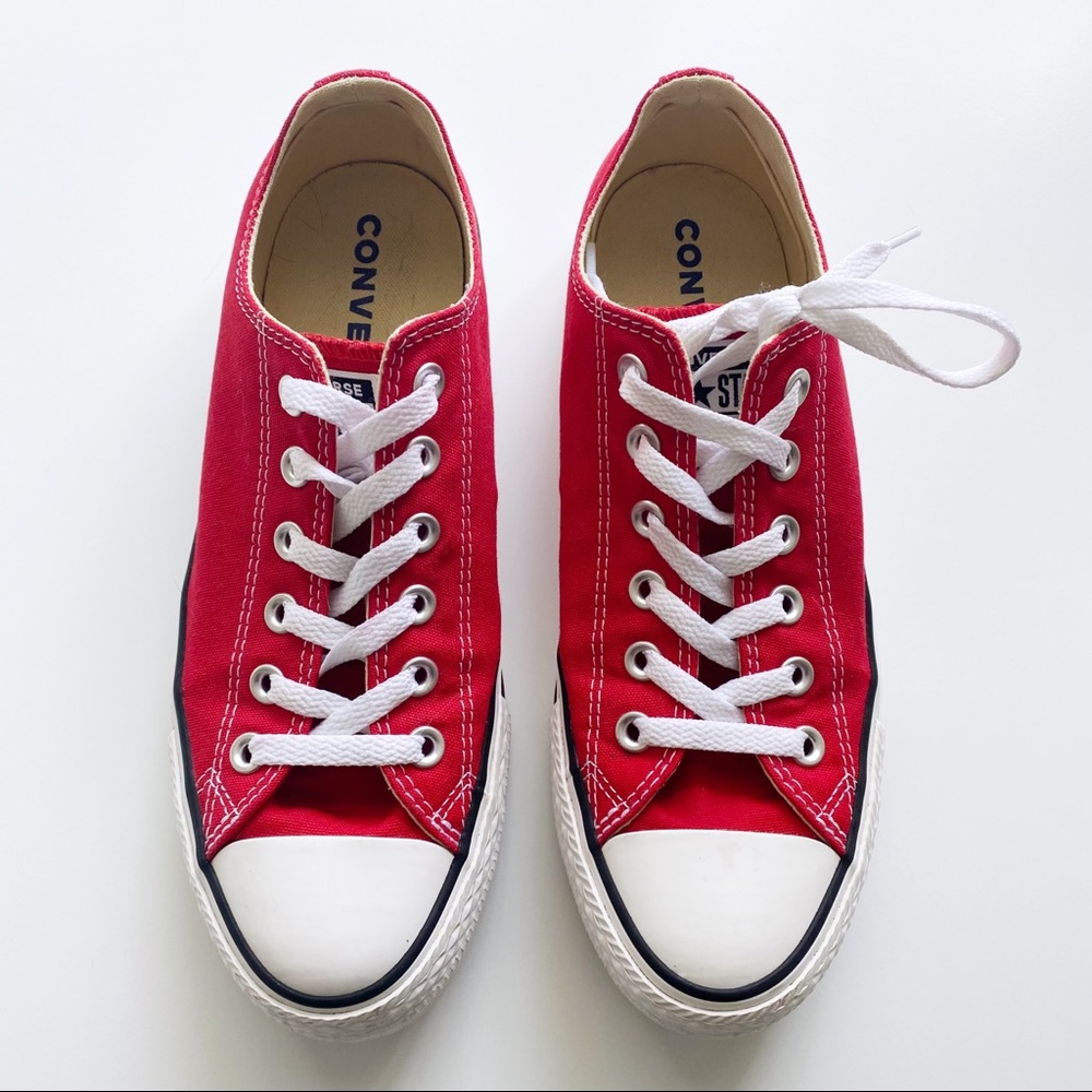 Converse Red Low Top Sneakers